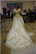 Girl modeling wedding dress