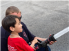 Safety Town Kid with Fire Hose
