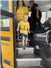 Safety Town Student Exits Bus at Copley Township Safety Center on Day 3 of Safety Town 2025