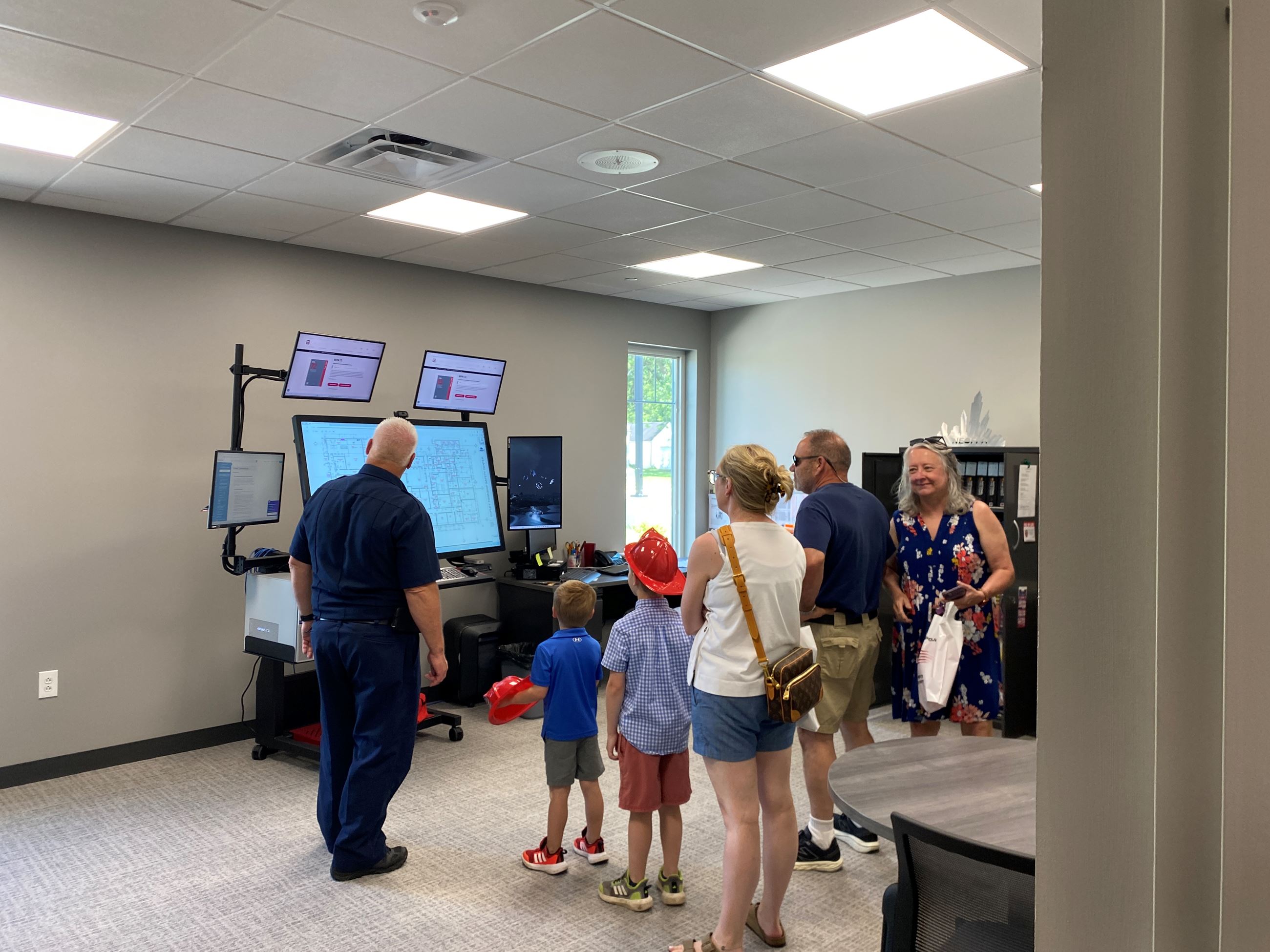 Residents Touring the Chief Fire Inspector's Office at the Safety Center Facility Dedication - June 22, 2025