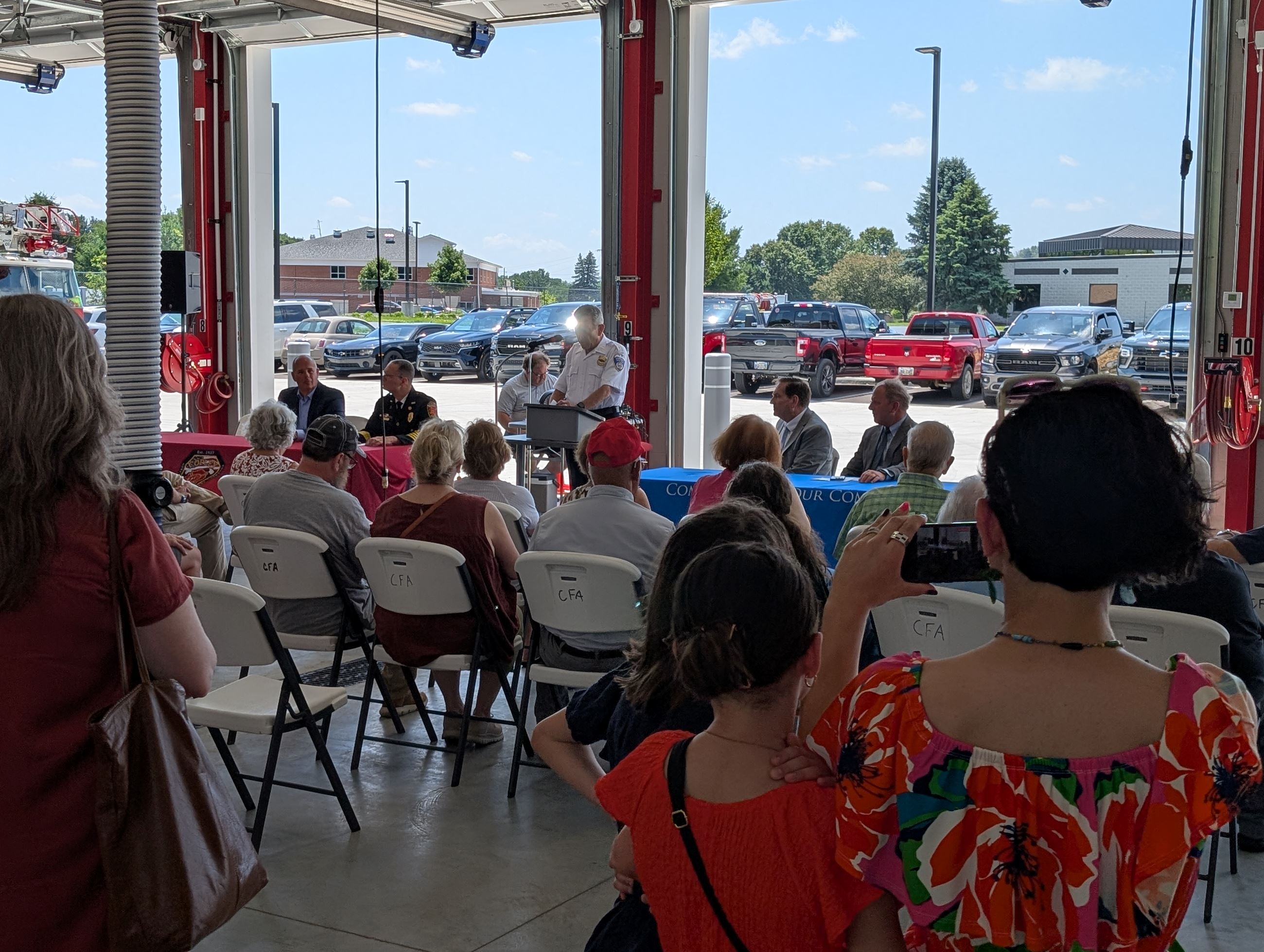 Police Chief Michael Mier Delivering a Speech to Residents at the Safety Center Facility Dedication - June 22, 2025