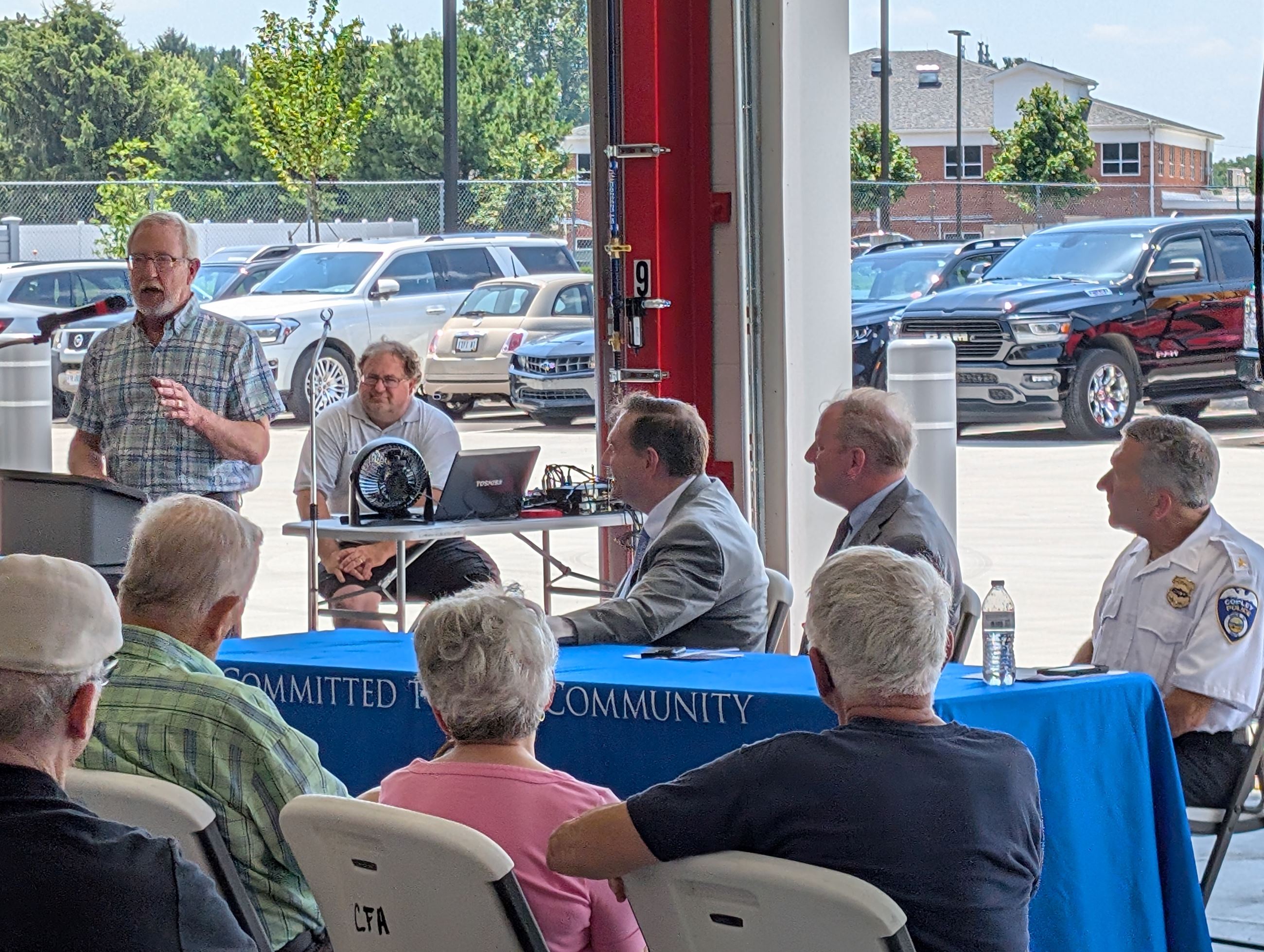 John Coon Delivering a Speech Regarding His Grandfather Elmer Coon, To Residents at the Safety Center Facility Dedication - June 22, 2025