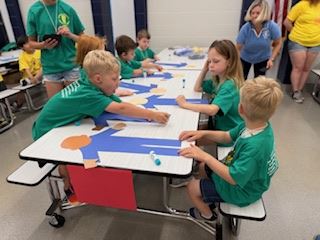 Safety Town Students Make Crafts on Day 1 of Safety Town 2025