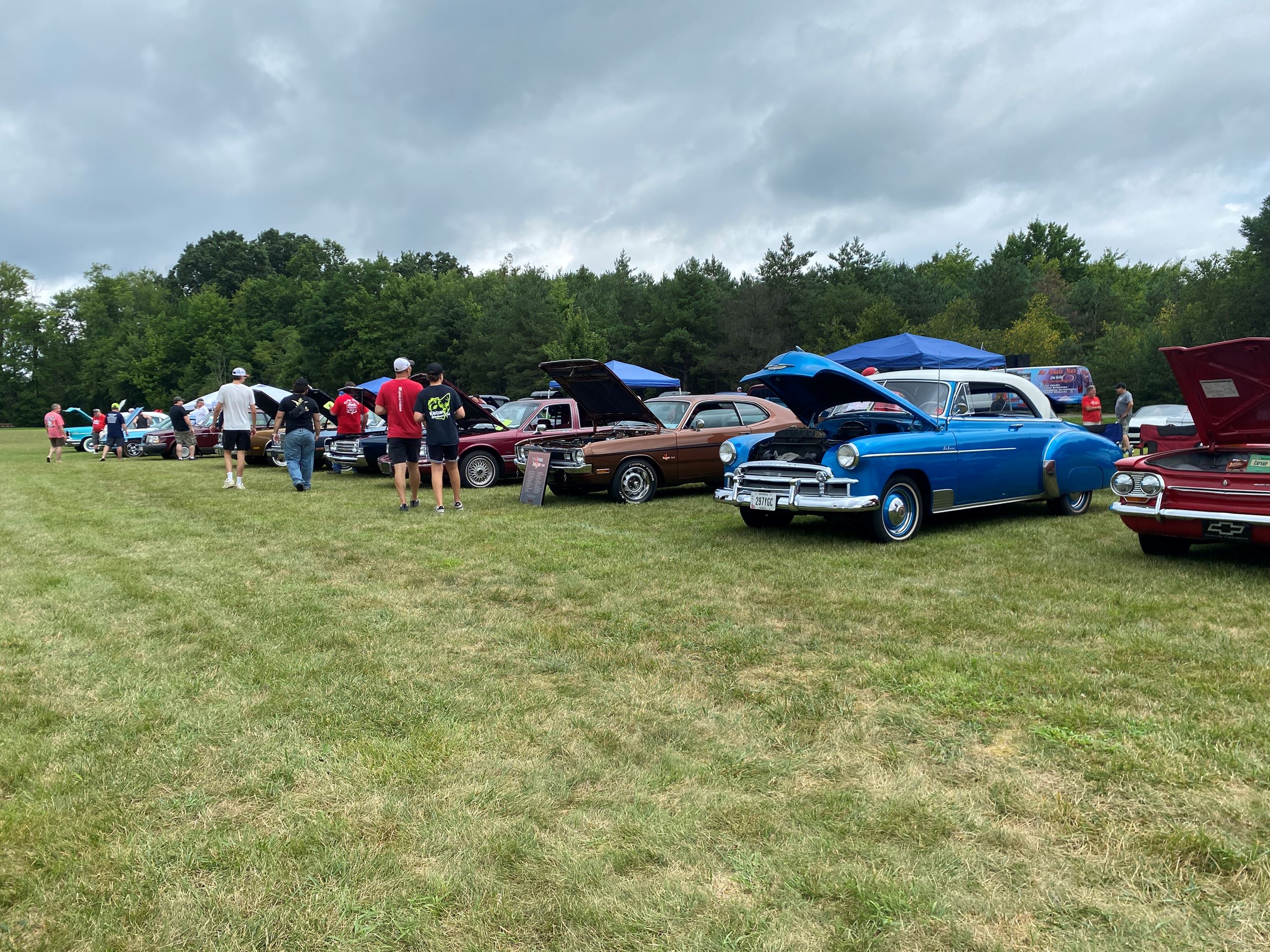 Rows of Vintage Cars On Display at Car Show 2025