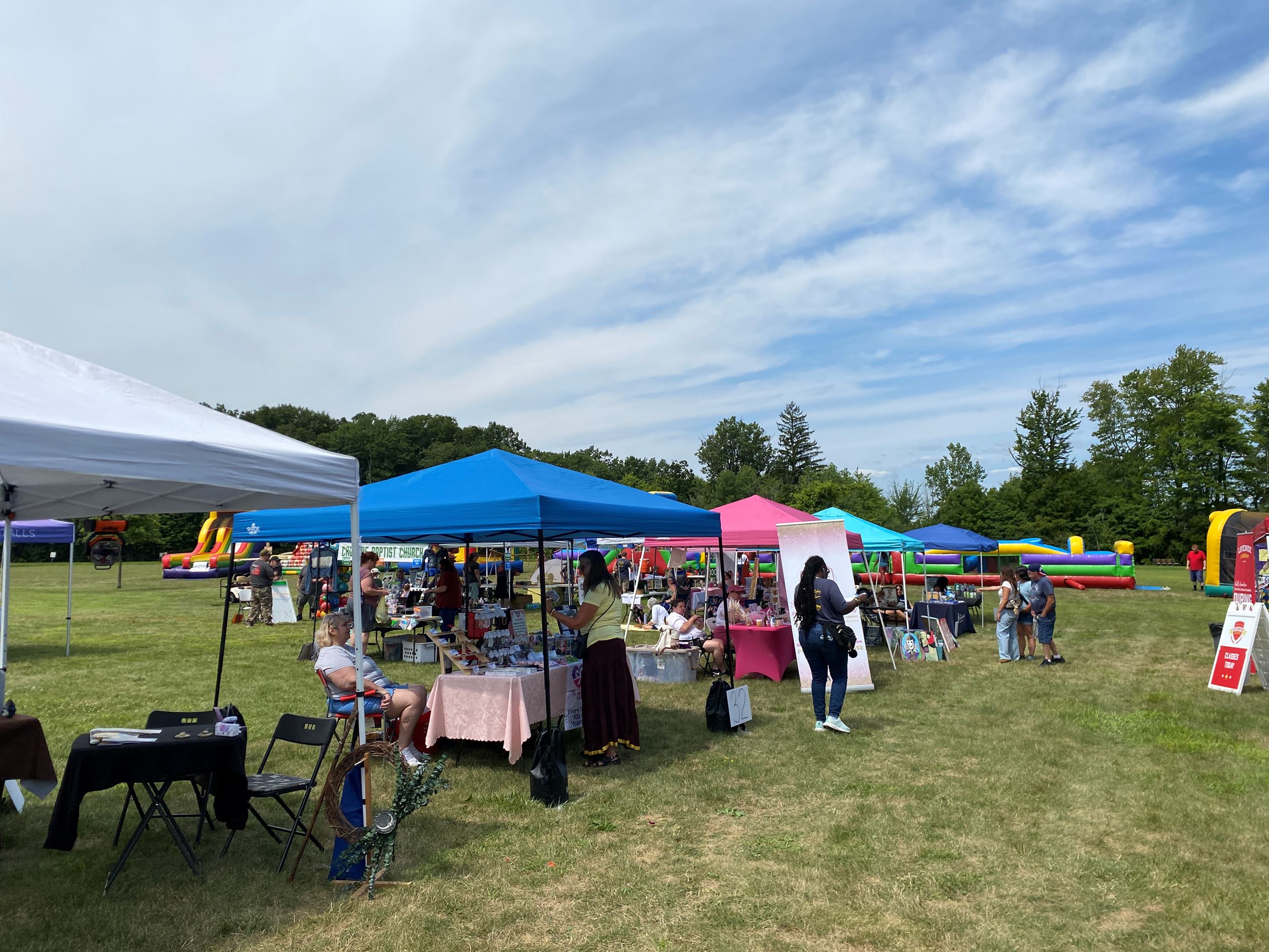 Vendors Set Up At Copley Community Park on Saturday For Heritage Days 2025