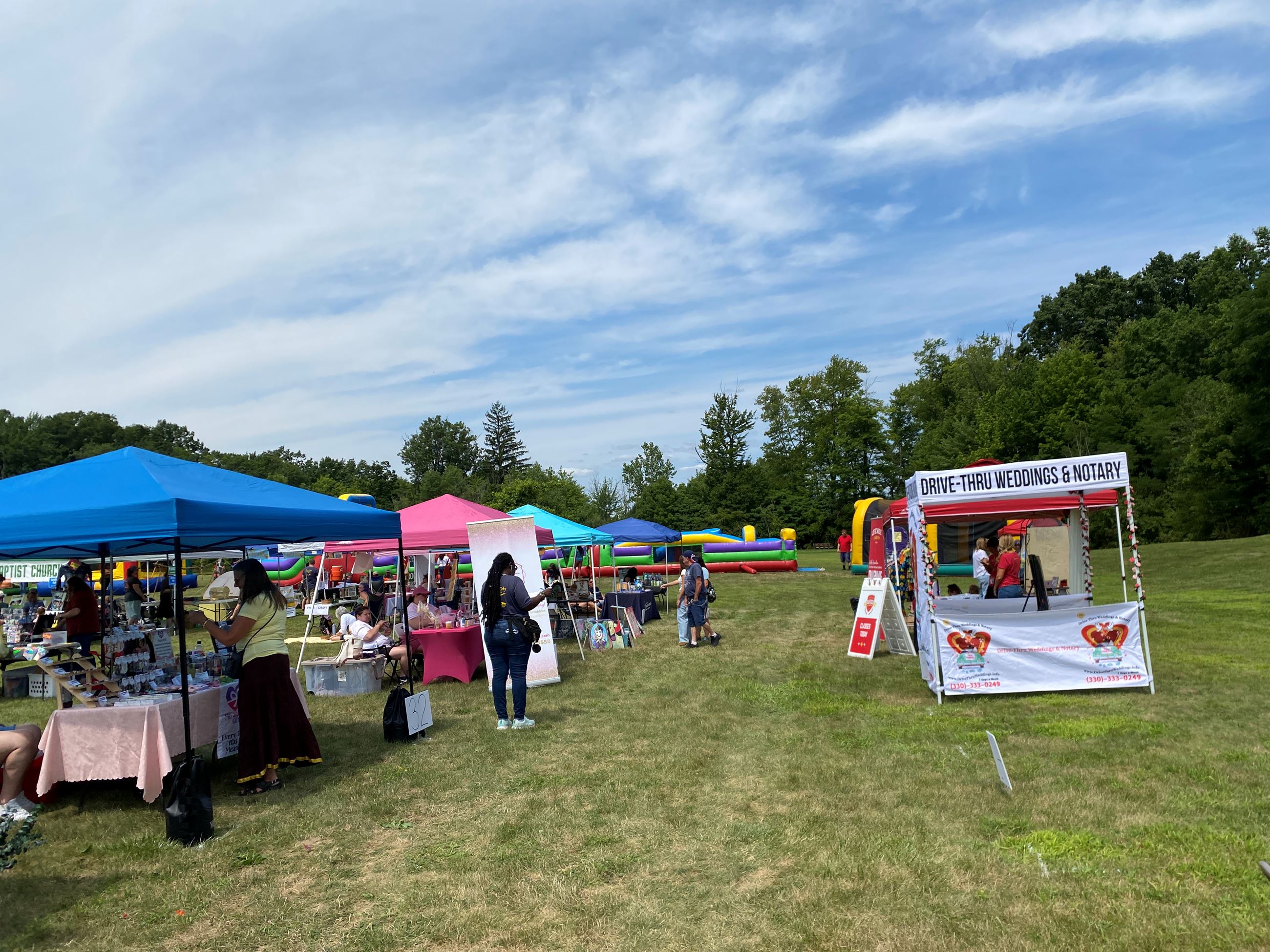Vendors Set Up At Copley Community Park on Saturday For Heritage Days 2025