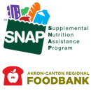 Supplemental Nutrition Assistance Program Logo and Akron Canton Foodbank Logo 