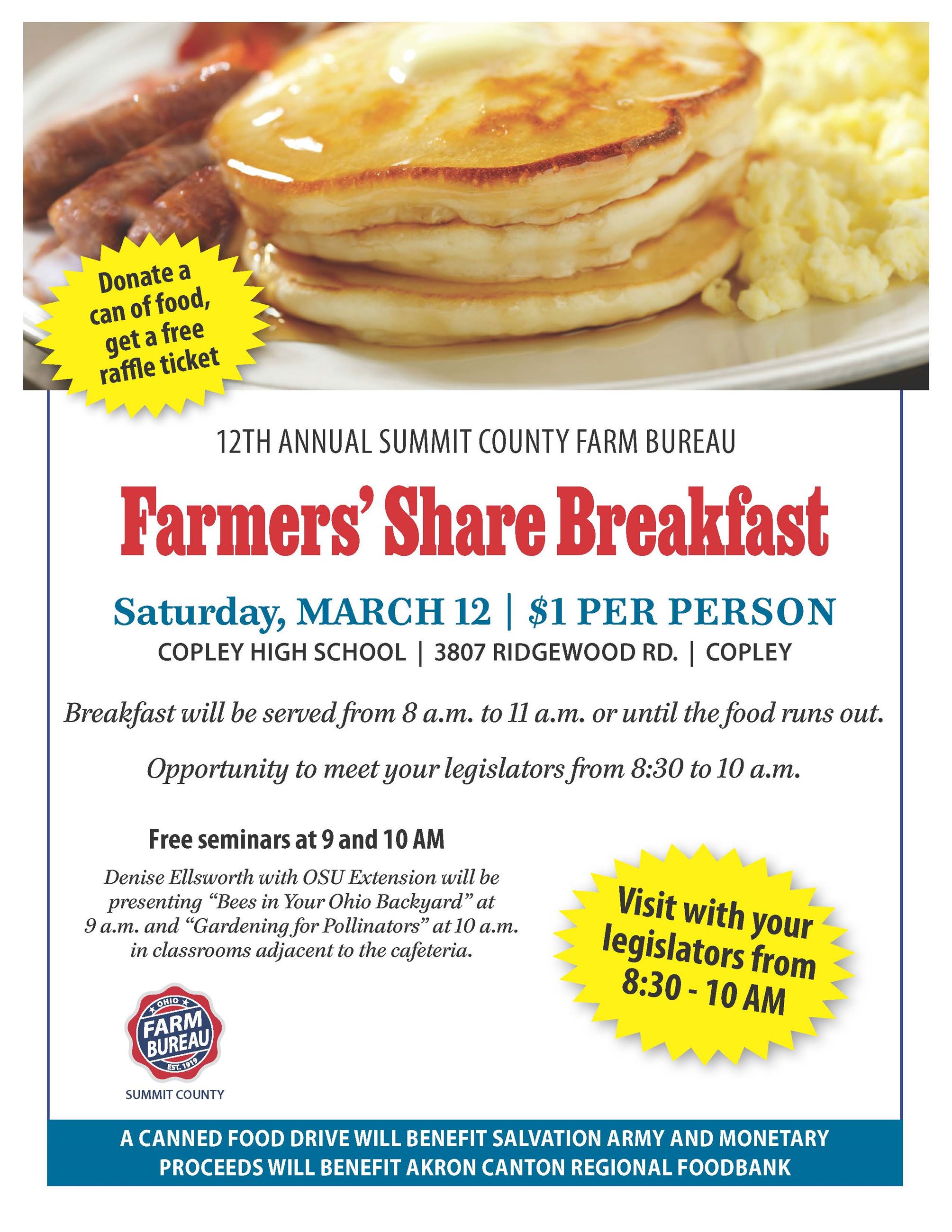 2022 Summit Farmers Share Breakfast Flier